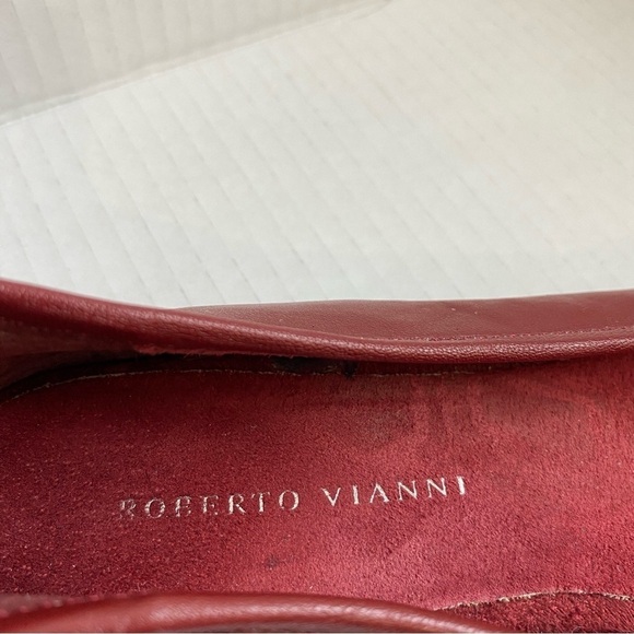 Roberto Vianni classy New York City style Red Flats size 9 - Picture 3 of 14